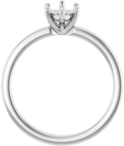 10K White 10x5 mm Marquise Solitaire Engagement Ring Mounting (2)
