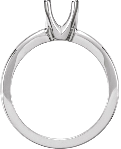 14K White 6.5 mm Round Solitaire Engagement Ring Mounting (2)