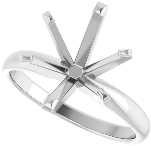 Platinum 11x9 mm Oval Solitaire Engagement Ring Mounting (5)