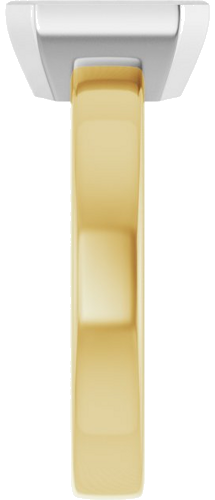 14K Yellow White 8x6 mm Emerald Solitaire Engagement Ring Mounting (4)