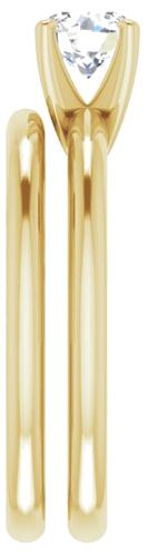 Sužadėtuvių Žiedas „Solitaire“ 585 Geltonojo Aukso Round 5.5mm (9)