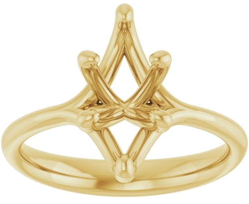 Sužadėtuvių Žiedas „Solitaire“ 750 Geltonojo Aukso Marquise 12mm x 6mm (3)