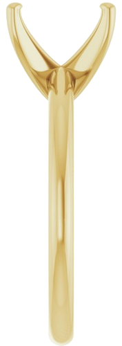 14K Yellow  8x6 mm Emerald Solitaire Engagement Ring Mounting (4)