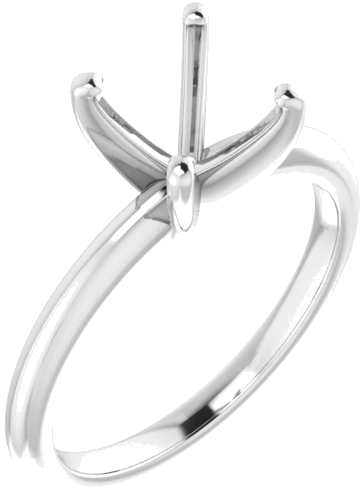 Sužadėtuvių Žiedas „Solitaire“ 585 Baltojo Aukso Square 6mm (1)