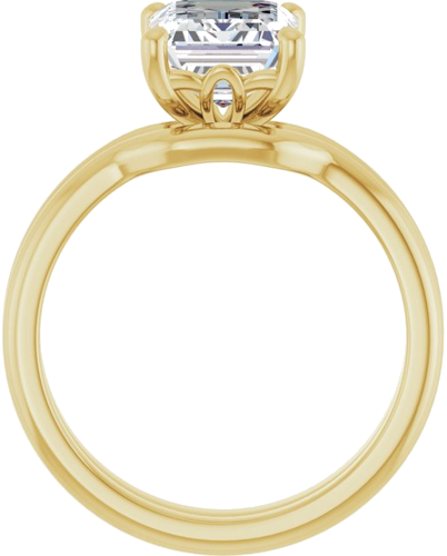 Sužadėtuvių Žiedas „Solitaire“ 417 Geltonojo Aukso Emerald 9mm x 7mm (7)