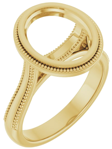 Sužadėtuvių Žiedas „Solitaire“ 585 Geltonojo Aukso Oval 11mm x 9mm (1)