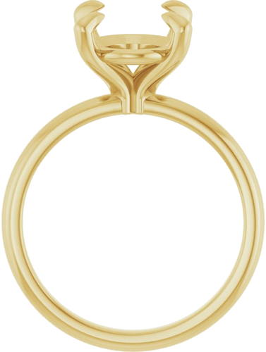 18K Yellow  11x9 mm Oval Solitaire Engagement Ring Mounting (2)