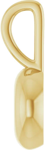 14K Yellow 2.5 mm Round Accented Charm Pendant Mounting (3)