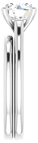 Sužadėtuvių Žiedas „Solitaire“ 585 Baltojo Aukso Round 7.4mm (9)