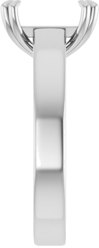 10K White 9x7 mm Emerald Engagement Ring Mounting (3)