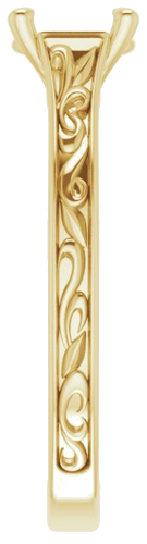 14K Yellow 7x5 mm Oval Engagement Ring Mounting (4)