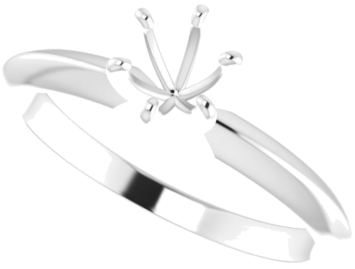 Sužadėtuvių Žiedas „Light Solitaire“ 585 Baltojo Aukso Round 4.2mm x 4.9mm (5)