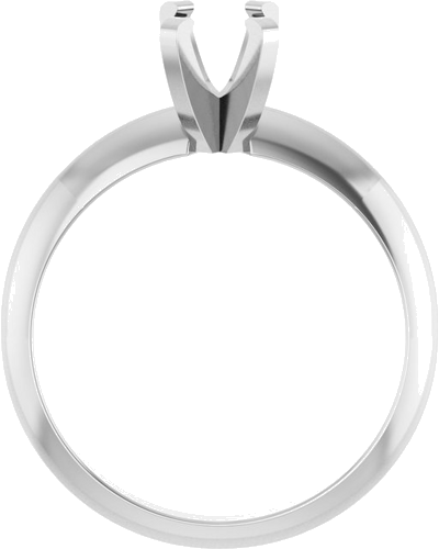 14K White 6.5x4.5 mm Oval Solitaire Engagement Ring Mounting (2)