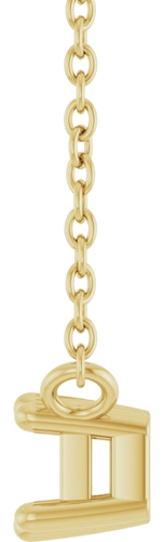 14K Yellow 5x3 mm Emerald 6-Prong Solitaire 18  Necklace Mounting (3)