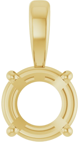 10K Yellow 6.5 mm Round 4-Prong Pendant Mounting (1)