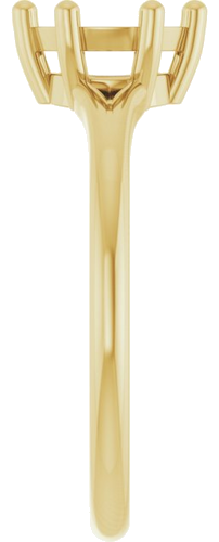 14K Yellow 6.5 mm Round Rose-Cut Engagement Ring Mounting (4)