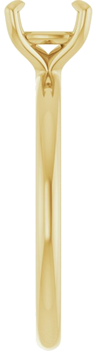 14K Yellow  6x6 mm Cushion Solitaire Engagement Ring Mounting (4)