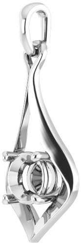 10K White  5.5 mm Round Pendant Mounting (2)