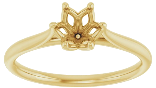 14K Yellow 5.8 mm Round Engagement Ring Mounting (3)