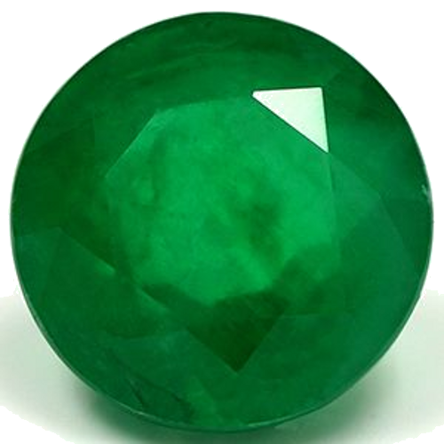 3.43 carat GREEN Round Smaragdas (1)