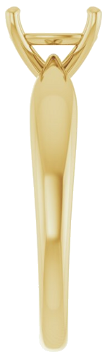 14K Yellow  7 mm Cushion Solitaire Engagement Ring Mounting (4)