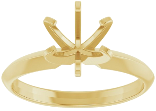 Sužadėtuvių Žiedas „Solitaire“ 585 Geltonojo Aukso Round 7mm (3)