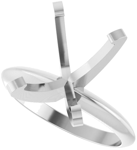 Sužadėtuvių Žiedas „Solitaire“ 585 Baltojo Aukso Oval 12mm x 10mm (5)