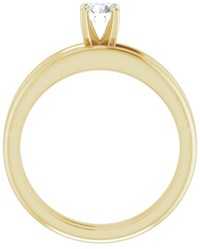14K Yellow  4.4 mm Round Solitaire Engagement Ring Mounting (7)