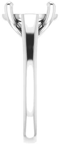 Sužadėtuvių Žiedas „Solitaire“ 585 Baltojo Aukso Oval 11mm x 9mm (4)