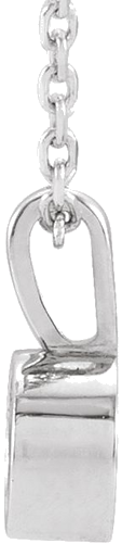 14K White 4 mm Round Bezel-Set Solitaire 16-18  Necklace Mounting (2)