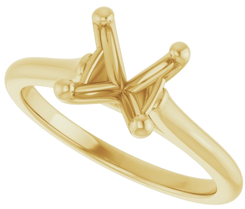 Sužadėtuvių Žiedas „Solitaire“ 585 Geltonojo Aukso Cushion 7mm (5)