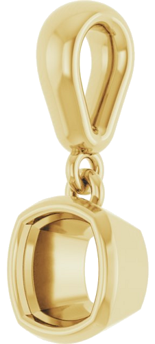 Pakabukas „Bezel-Set“ 585 Geltonojo Aukso Cushion 5mm (2)