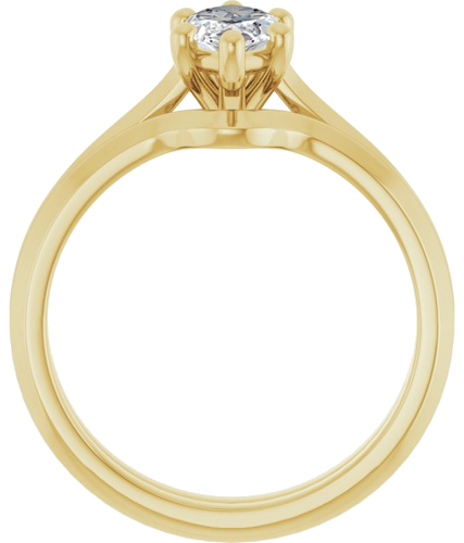 Sužadėtuvių Žiedas „Solitaire“ 585 Geltonojo Aukso Marquise 10mm x 5mm (7)