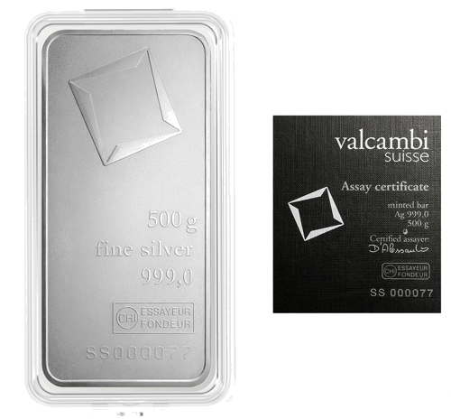 500 g Silver Bar Valcambi (Minted) (3)