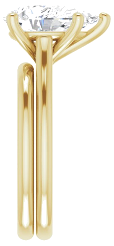 Sužadėtuvių Žiedas „Solitaire“ 585 Geltonojo Aukso Pear Shape 12mm x 8mm (9)