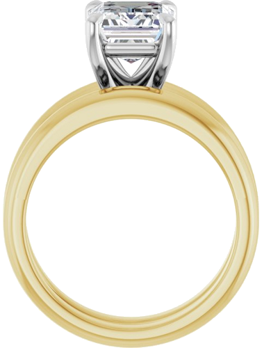 Sužadėtuvių Žiedas „Solitaire“ 585 Baltojo Ir Geltonojo Aukso Emerald 9mm x 7mm (7)