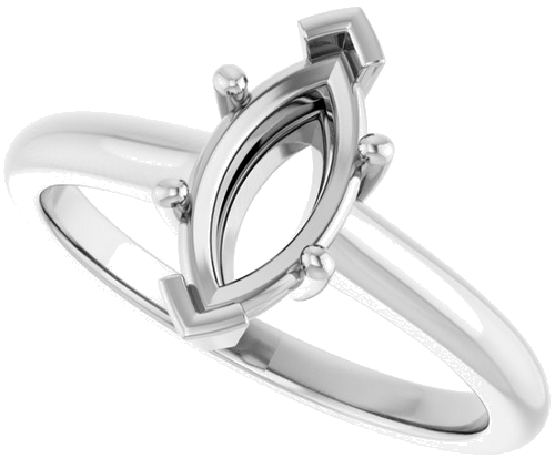 Sužadėtuvių Žiedas 417 Baltojo Aukso Marquise 10mm x 5mm (5)