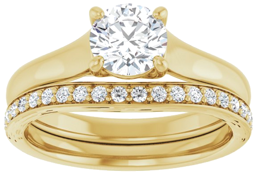 Sužadėtuvių Žiedas „Solitaire“ 585 Geltonojo Aukso Round 5.8mm (8)