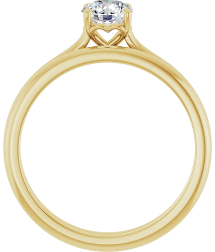 14K Yellow  5.2 mm Round Solitaire Engagement Ring Mounting (7)
