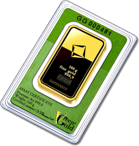 100 гр. Инвестиционно златно кюлче Valcambi Green Gold (4)