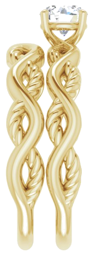 Sužadėtuvių Žiedas „Infinity-Inspired“ 585 Geltonojo Aukso Round 5.2mm (9)