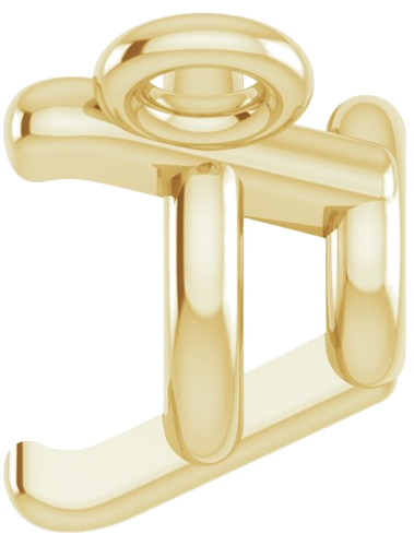 Pakabukas „Round 3-Prong“ 585 Geltonojo Aukso Round 4.5mm (3)