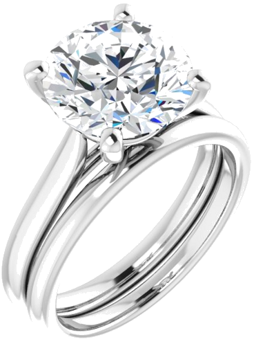 Sužadėtuvių Žiedas „Solitaire“ 950 Platinos Round 10mm (6)