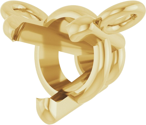 Pakabukas „Round 3-Prong“ 585 Geltonojo Aukso Round 4mm (2)