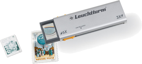 Duplex padidinimo stiklas (3x ir 6x) su LED USB įkrovikliu (1)