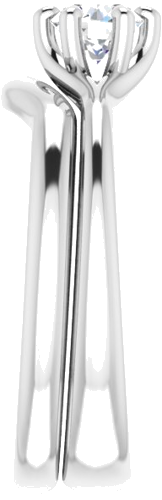 14K White 4.8 mm Round Engagement Ring Mounting (9)