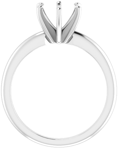 14K White  7.4 mm Round Solitaire Engagement Ring Mounting (2)
