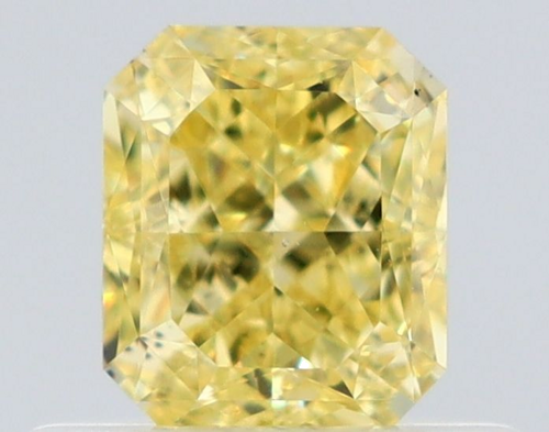 0.53 carat Fancy Intense Yellow-VS2 Natūralus Radiant Deimantas (1)