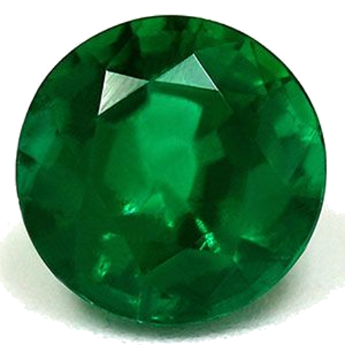 1.29 carat GREEN Round Smaragdas (1)