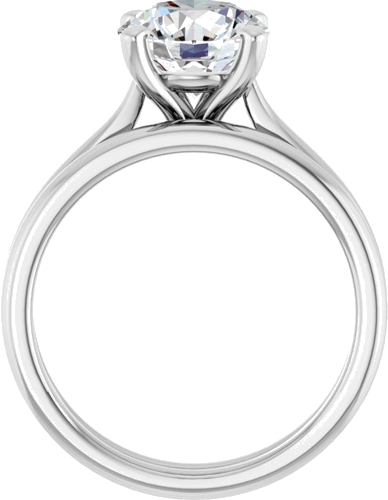 14K White 8.2 mm Round Engagement Ring Mounting (7)